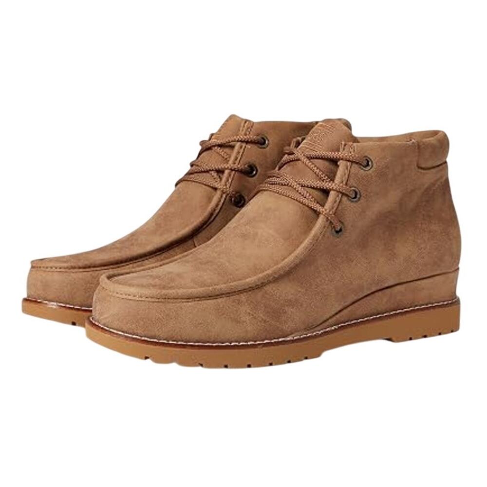 Skechers Womens Chill Wedge Booties LEFT 8 RIGHT 9 Brown Vegan Suede NWT
